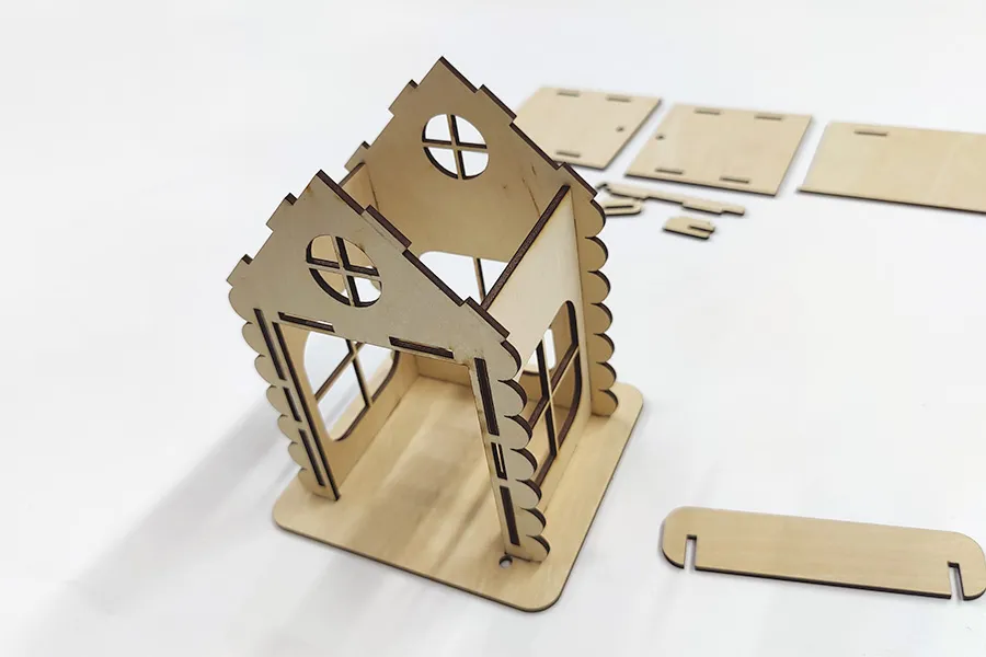 Wooden House Model-Step2 -2