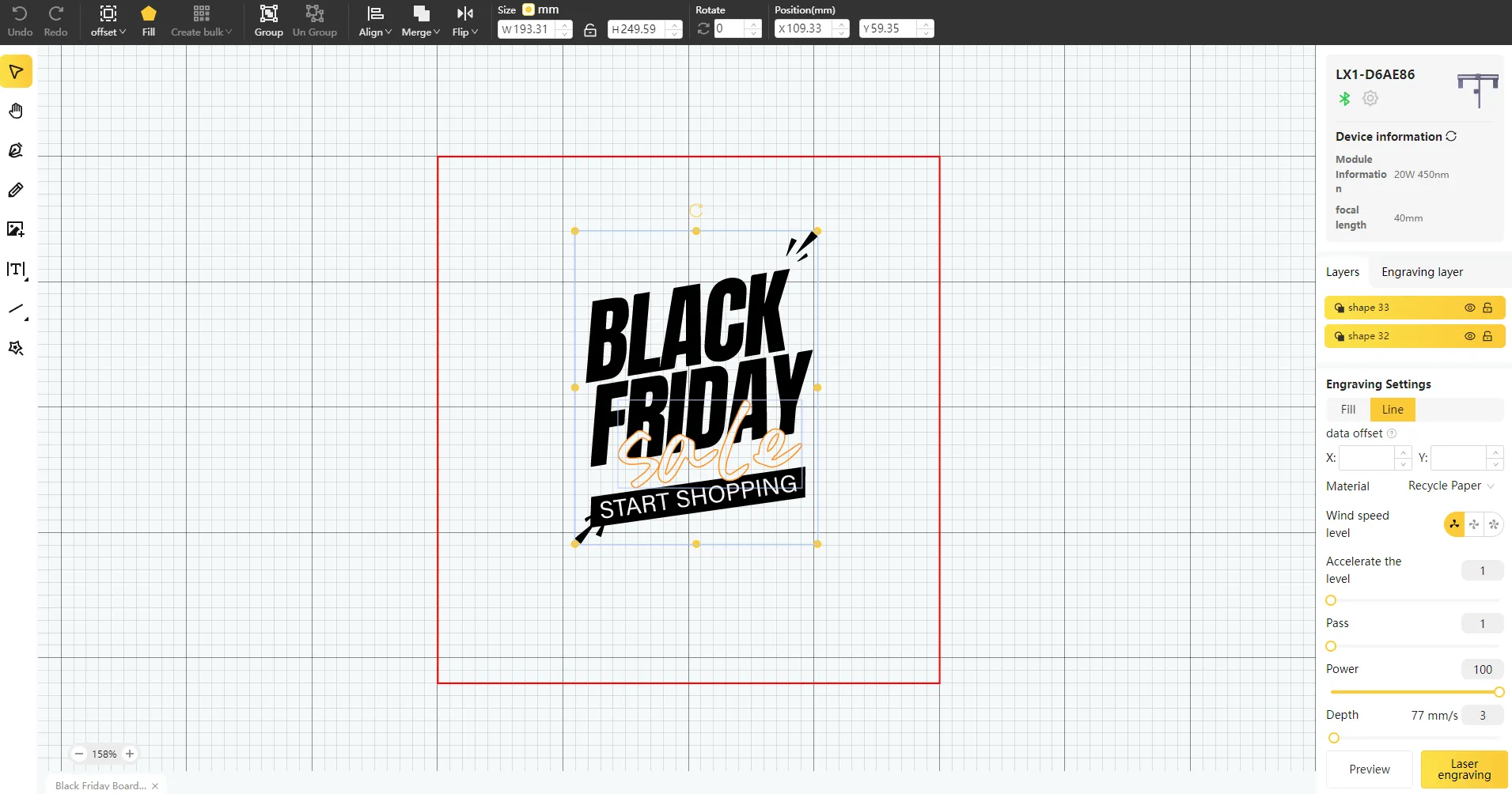 Black Friday Board for Sale-Step1 -2