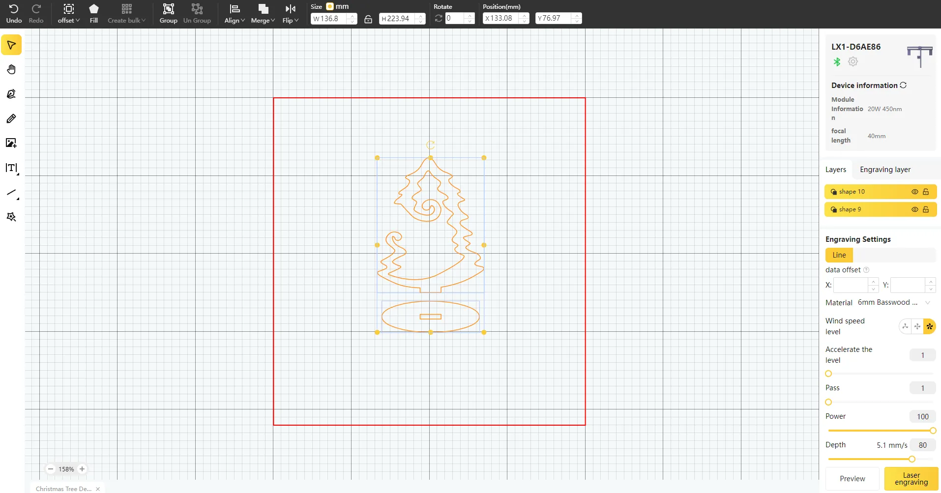 Christmas Tree Decoration-Step1 -1