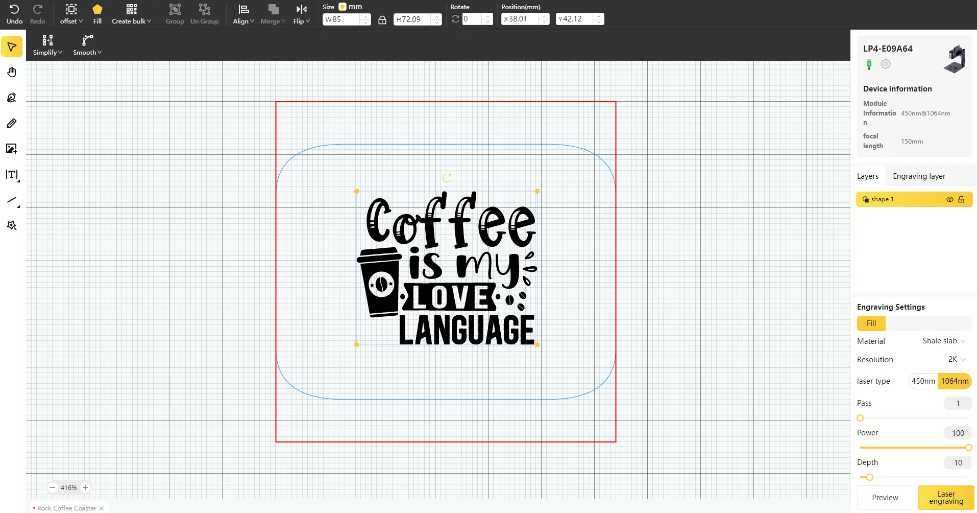 Rock Coffee Coaster-Step1 -1