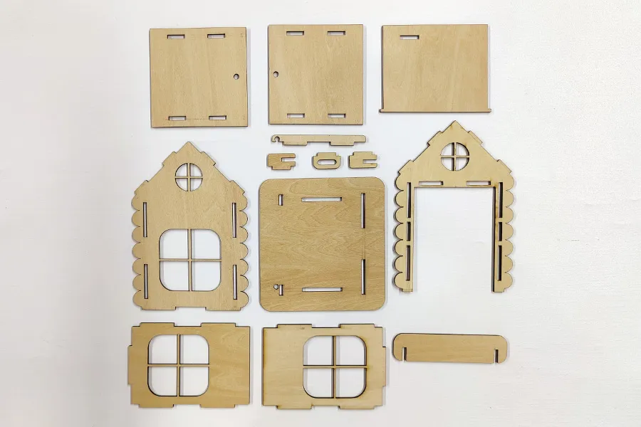 Wooden House Model-Step2 -1