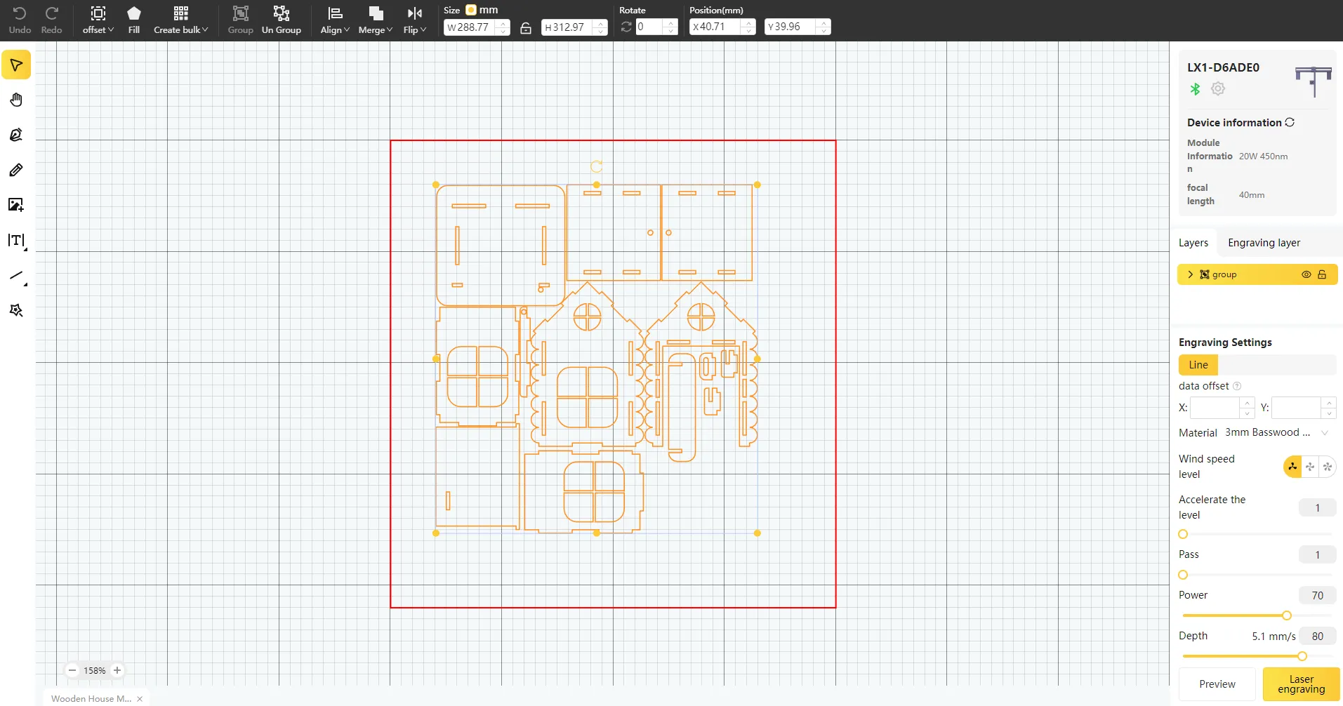 Wooden House Model-Step1 -1