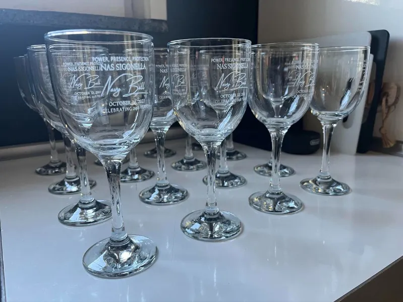 Engraving Wine Glasses with Stem