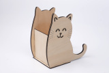 Wooden Cat Pen Holder thumbnail 2