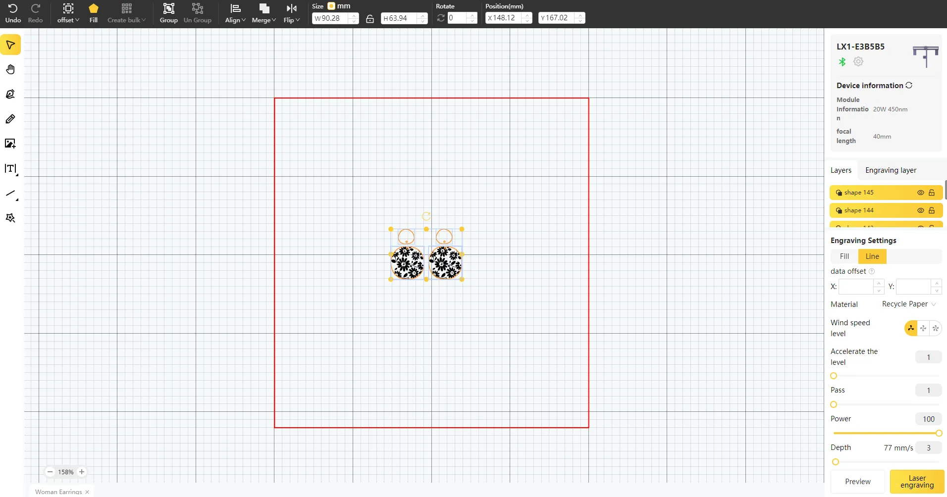 Woman Earrings-Step1 -2