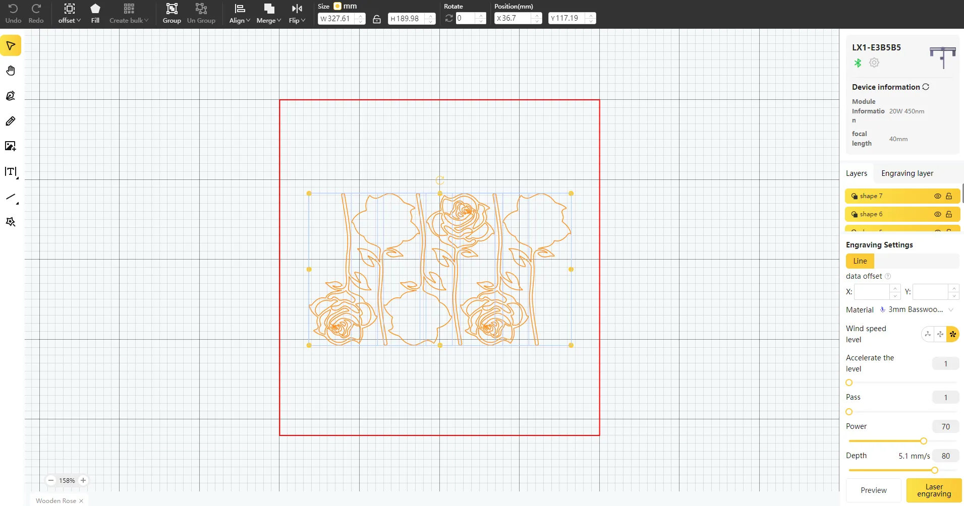 Wooden Rose-Step1 -1