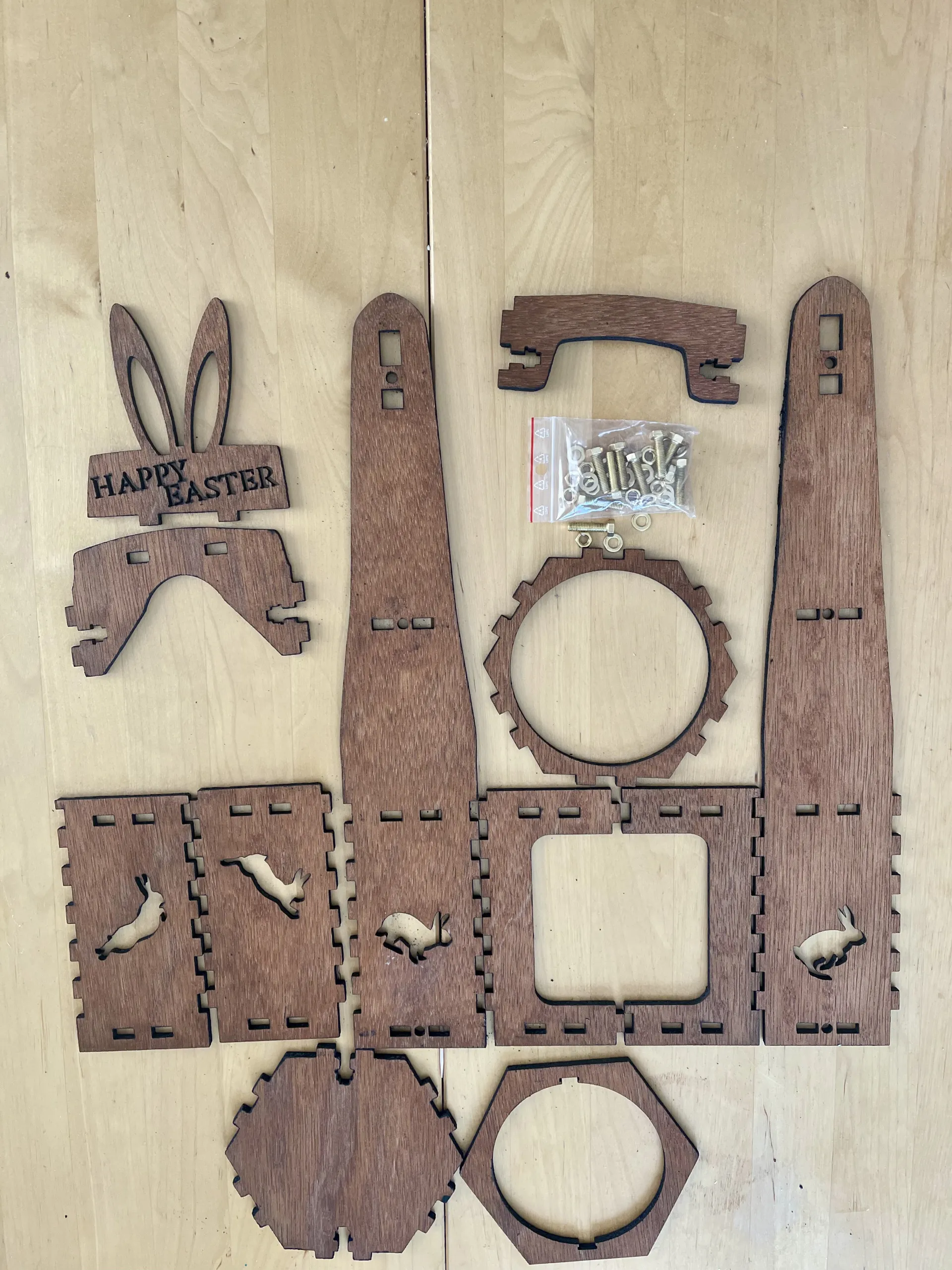 Hexagonal Easter bottle box. -Step4 Assembling -1