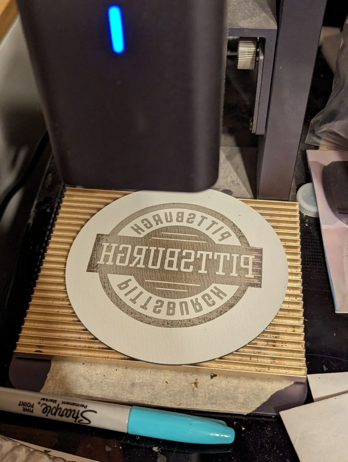 Transform a Mirror into a Masterpiece with your LaserPecker and Cheap LED base!!-Step3 Engrave!-1