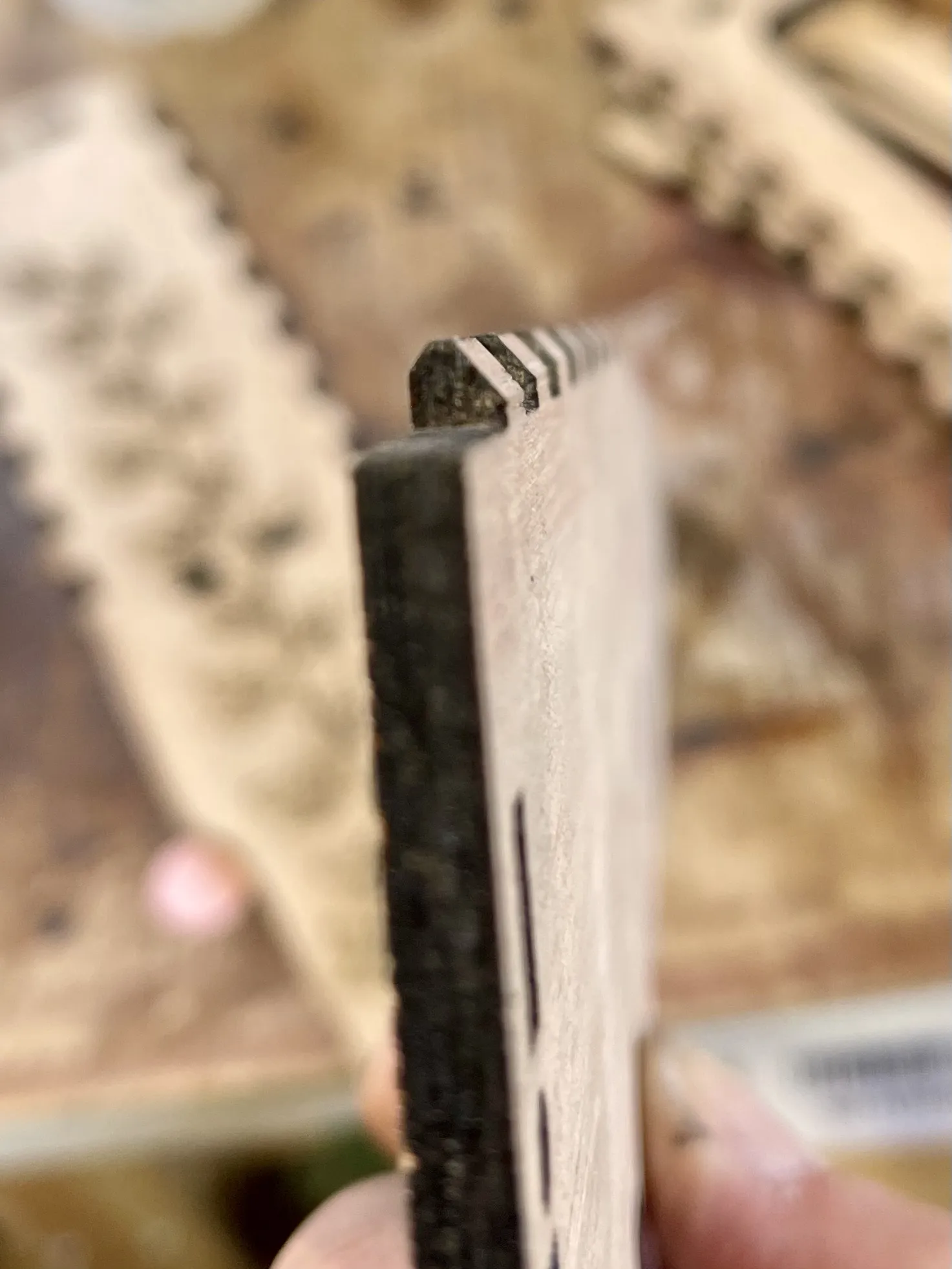 Hexagonal Easter bottle box. -Step2 Grinding fingers-1