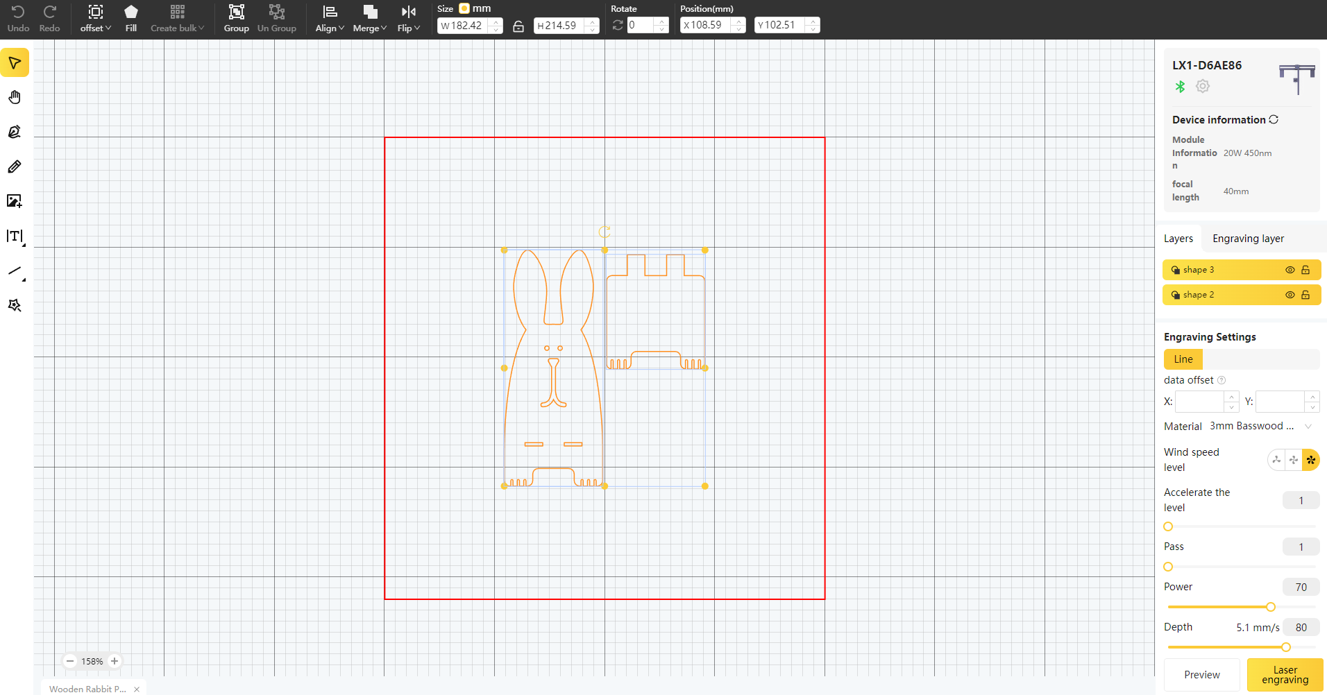 Wooden Rabbit Phone Holder-Step1 -1