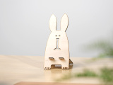Wooden Rabbit Phone Holder thumbnail 1
