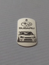 Subaru STI metal keychain thumbnail 2