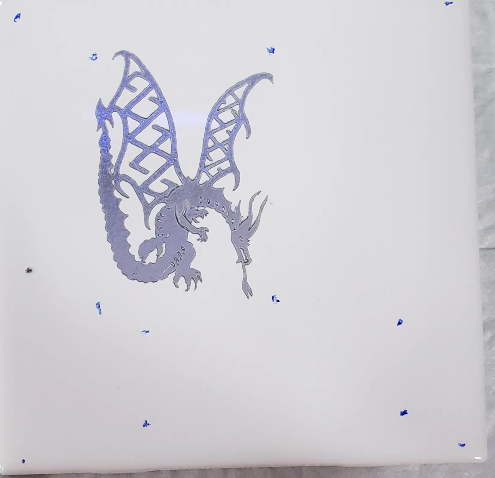 Silver Dragon Fire-Step1 Place and cut Aluminum Tape-2
