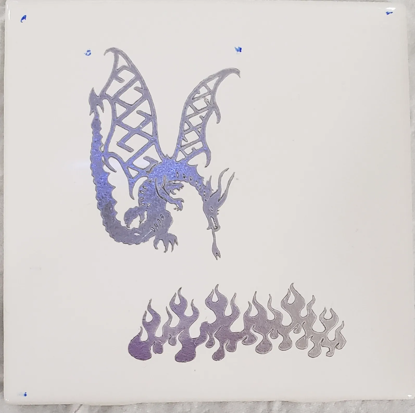 Silver Dragon Fire-Step1 Place and cut Aluminum Tape-3