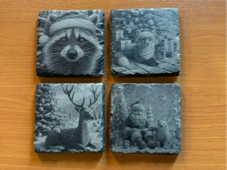 Christmas Woodland Coaster Set