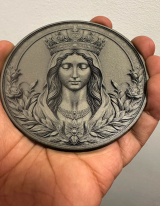 Saint Mary Engraving on Black Acrylic thumbnail 2