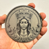 Saint Mary Engraving on Black Acrylic thumbnail 3