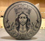 Saint Mary Engraving on Black Acrylic thumbnail 1