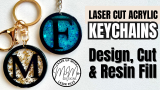 How to Design, Cut Acrylic & Resin Fill Monogram Keychains thumbnail 2