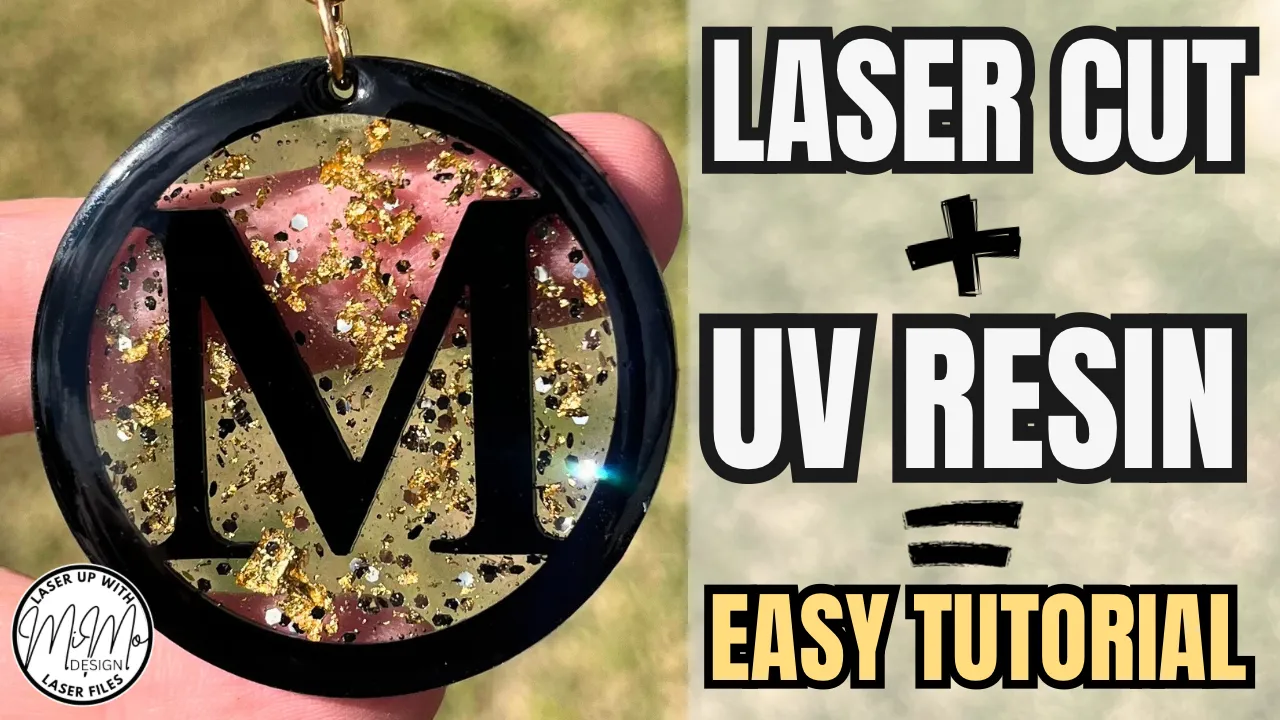 How to Design, Cut Acrylic & Resin Fill Monogram Keychains image 3