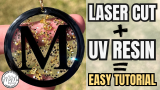 How to Design, Cut Acrylic & Resin Fill Monogram Keychains thumbnail 3