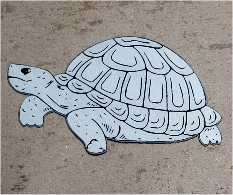 Metal Turtle and Hippo-Step3 Engrave and Cut-2