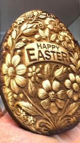 🌸Easter Floral Egg - 3D Illusion Laser Engraving on Wood thumbnail 1
