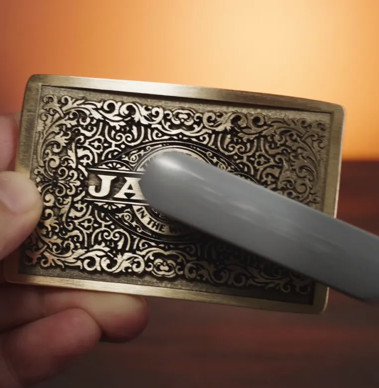European-Style Patterned Belt Buckle-Step3 -1