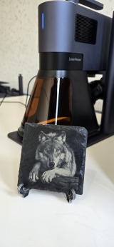 Wolf on Slate – Laser Engraving thumbnail 4