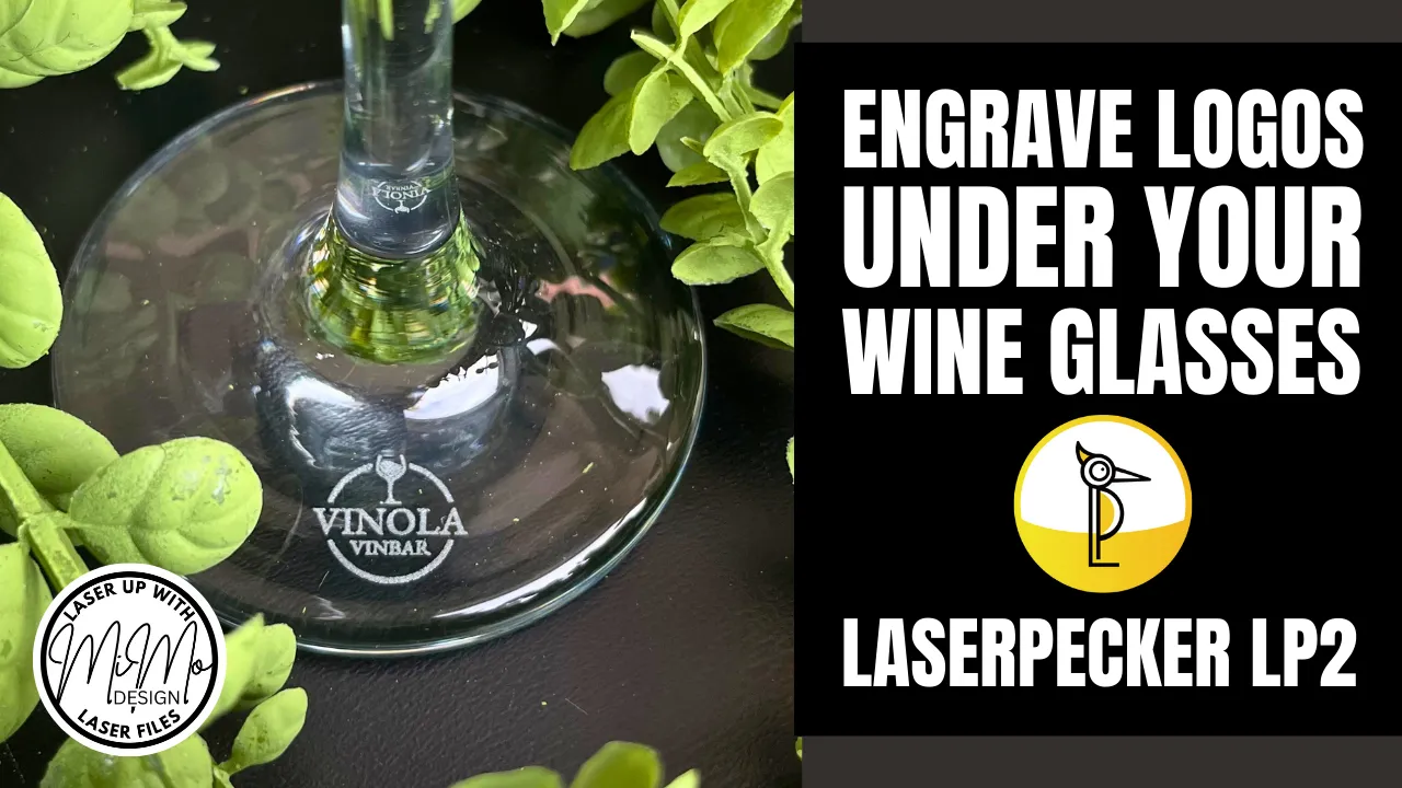 Engraving Small Logos Under Wine Glasses – LaserPecker LP2-Step1 Find the Full Step by Step Tutorial on my YouTube Channel-1